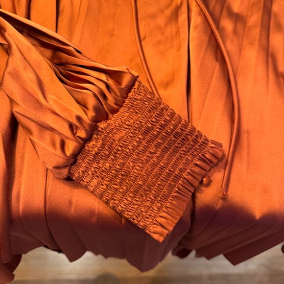 DEAR JOHN DELETTA SATIN TOP in color CATHAY SPICE XS - Picture 5 of 8